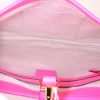 Borsa Gucci Jackie in tela beige a fiori e pelle rosa - Detail D2 thumbnail