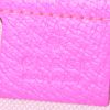 Gucci Jackie handbag in beige canvas and pink leather - Detail D3 thumbnail