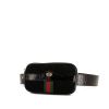 Pochette-cintura Gucci Ophidia in camoscio nero e pelle verniciata nera - 00pp thumbnail