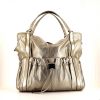 Burberry handbag in gold leather - 360 thumbnail