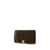 Chanel  Mademoiselle handbag  in chocolate brown quilted suede - 00pp thumbnail