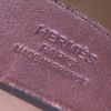 Shopping bag Hermès Cabag modello grande in tela verde kaki e pelle marrone - Detail D4 thumbnail