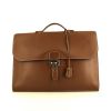 Hermès Sac à dépêches briefcase in brown impregnated calfskin - 360 thumbnail