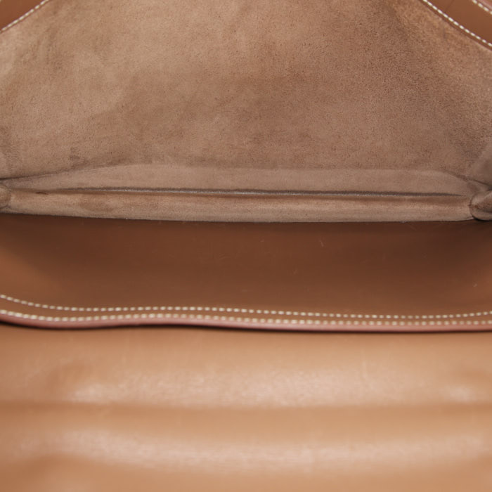 Hermès Sac à dépêches briefcase in brown impregnated calfskin - Detail D2