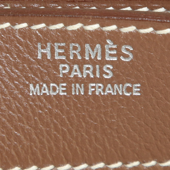 Porte-documents Hermès Sac à dépêches en veau gras marron - Detail D3