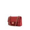Chanel Timeless shoulder bag in red quilted leather - 00pp thumbnail