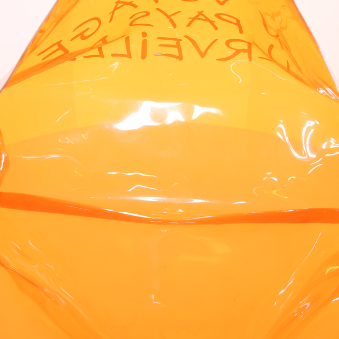 Sac à main Hermès Kelly en vinyle orange - Detail D2