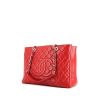 Shopping bag Chanel Grand Shopping in pelle martellata e trapuntata rossa - 00pp thumbnail