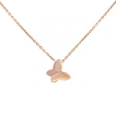 Collier Lorenz Bäumer Papillon en or rose