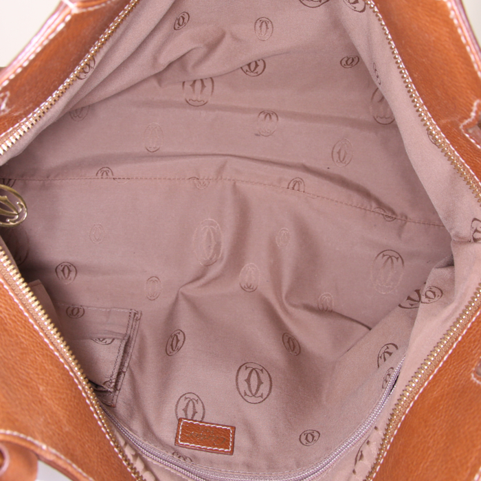 Cartier handbag in brown leather - Detail D2