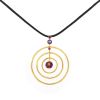 Lorenz Bäumer Saturne Transformation pendant in yellow gold,  amethyst and sapphires and in garnet - 00pp thumbnail