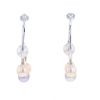 Lorenz Bäumer Ethnique earrings in white gold and cultured pearl - 360 thumbnail