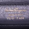 Salvatore Ferragamo small model shoulder bag in black grained leather - Detail D4 thumbnail
