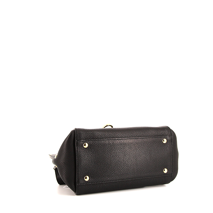 Borsa a tracolla Salvatore Ferragamo modello piccolo in pelle martellata nera - Detail D5