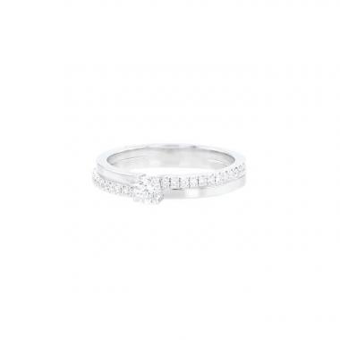Bague De Beers Promise petit modèle en platine et diamants