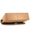 Chanel Timeless handbag in beige quilted leather and brown piping - Detail D5 thumbnail