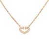 Cartier C de Cartier small model necklace in pink gold and diamonds - 00pp thumbnail