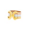 Open Cartier C de Cartier large model ring in white gold,  yellow gold and pink gold - 00pp thumbnail