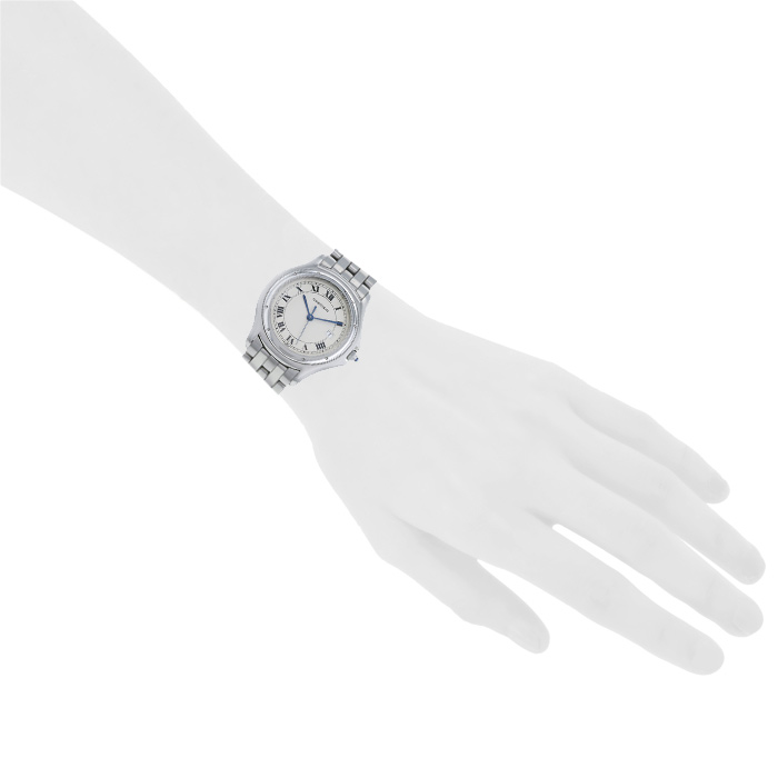 Reloj Cartier Cougar de acero Ref : 987904C Circa 1990 - Detail D1