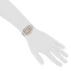 Cartier Santos Galbée  medium model watch in gold and stainless steel Ref:  187901 Circa  1990 - Detail D1 thumbnail
