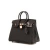 Hermes Birkin 25 cm handbag in black togo leather and black niloticus crocodile - 00pp thumbnail