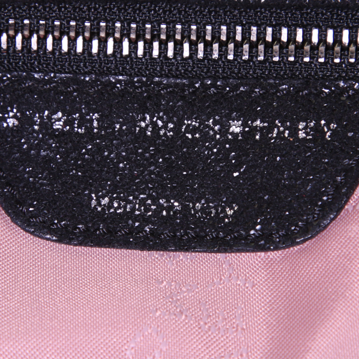 Bolso de mano Stella McCartney Falabella en lona negra - Detail D4