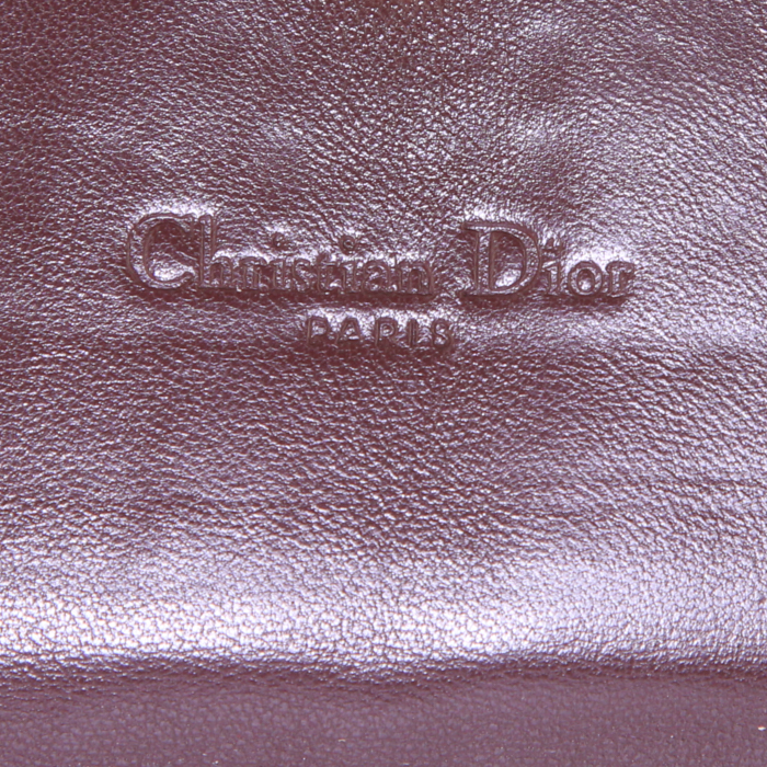 Portafogli Dior in pelle intrecciata marrone - Detail D4