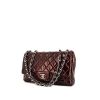 Chanel Timeless shoulder bag in burgundy patent quilted leather - 00pp thumbnail