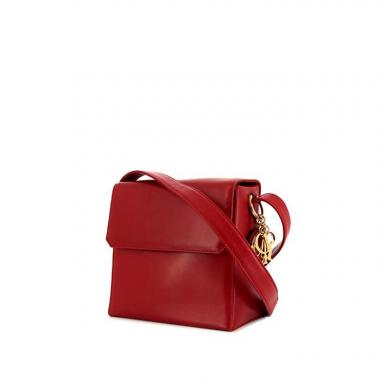Borsa a tracolla Dior Vintage in pelle rossa