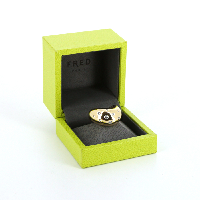 Anello Fred Mouvementée modello grande in oro giallo e diamanti - Detail D2