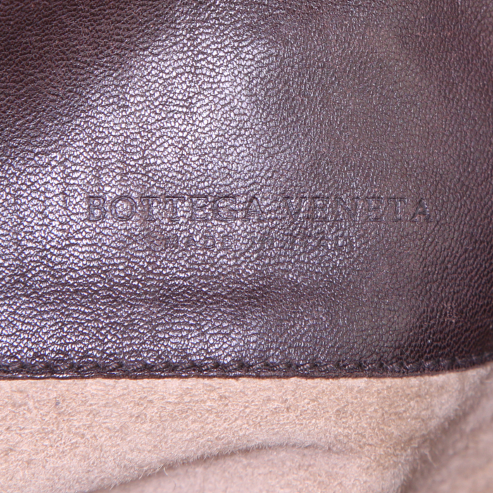 Borsa Bottega Veneta Roma in pelle intrecciata marrone - Detail D3