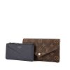 Louis Vuitton wallet in brown monogram canvas and pink leather - 00pp thumbnail