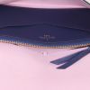Portafogli Louis Vuitton in tela monogram marrone e pelle rosa - Detail D2 thumbnail