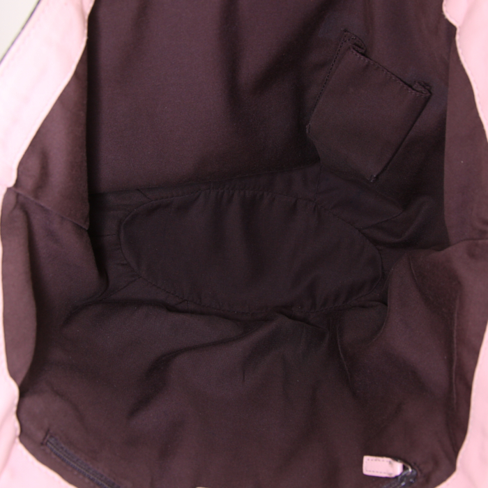 Bolso Cabás Gucci en lona Monogram beige y cuero rosa pálido - Detail D2