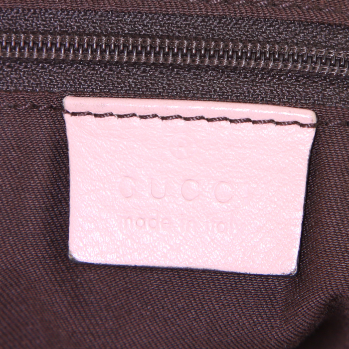 Bolso Cabás Gucci en lona Monogram beige y cuero rosa pálido - Detail D3