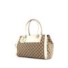 Gucci Vintage handbag in beige monogram canvas and white leather - 00pp thumbnail