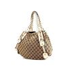 Gucci Pelham handbag in beige monogram canvas and white leather - 00pp thumbnail