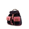 Gucci Bamboo backpack in purple suede and pink leather - 00pp thumbnail