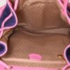 Mochila Gucci Bamboo en ante violeta y cuero rosa - Detail D2 thumbnail
