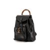 Gucci Bamboo backpack in black leather and bamboo - 00pp thumbnail
