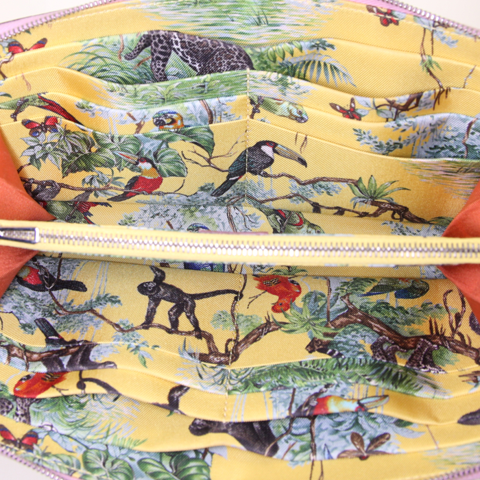 Portefeuille Hermes Silk'In en cuir epsom rose-pale - Detail D2