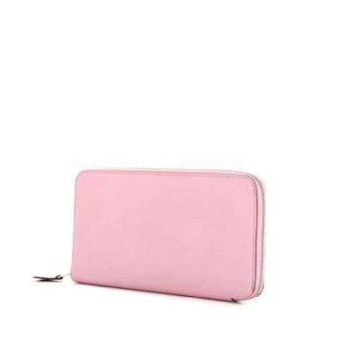 Portafogli Hermes Silk'In in pelle Epsom rosa pallido