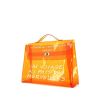 Bolso de mano Hermès Kelly Plastic en vinilo naranja - 00pp thumbnail