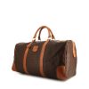Celine Vintage travel bag in black and brown bicolor coated canvas and brown leather - 00pp thumbnail