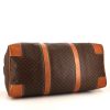 Bolsa de viaje Celine Vintage en lona revestida bicolor negra y marrón y cuero marrón - Detail D4 thumbnail