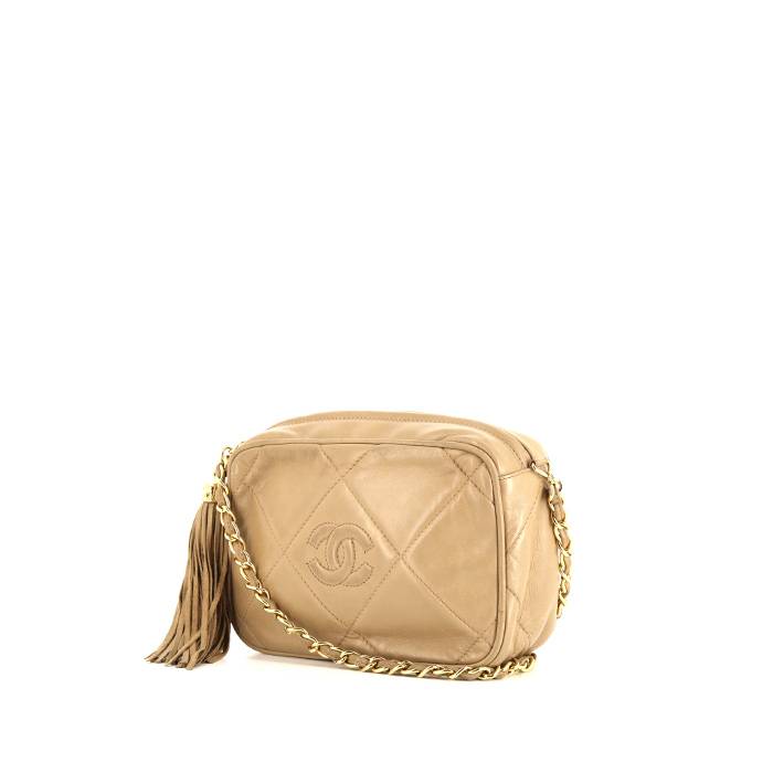 Chanel Camera shoulder bag in beige quilted leather