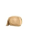 Bolso bandolera Chanel Camera en cuero acolchado beige - 00pp thumbnail