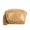 Bolso bandolera Chanel Camera en cuero acolchado beige - 360 thumbnail
