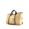 Chanel Deauville shopping bag in beige canvas and black leather - 00pp thumbnail