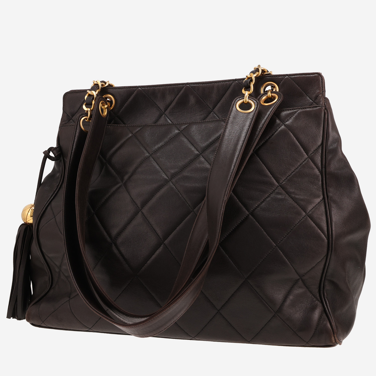 Chanel Vintage handbag in black quilted leather
